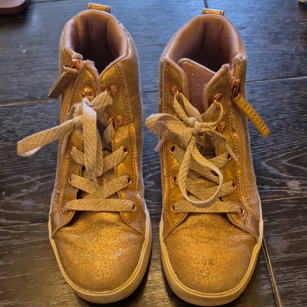 BOBS from Skechers Gold Glitter Kids Sneakers